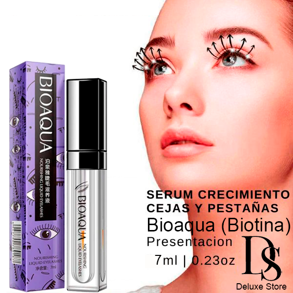 "2x1" Haz crecer tus pestañas y cejas de forma rapida y natural con nuestro "Sérum alargador y fortalecedor de pestañas y cejas" (BIOAQUA-BIOTINA)