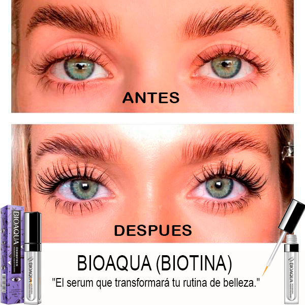 "2x1" Haz crecer tus pestañas y cejas de forma rapida y natural con nuestro "Sérum alargador y fortalecedor de pestañas y cejas" (BIOAQUA-BIOTINA)